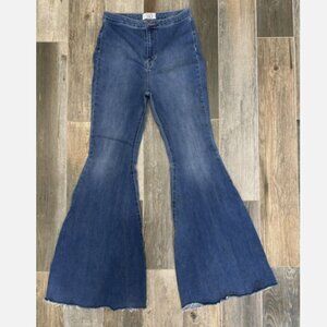 FREE PEOPLE Just Float On Super Flare Bell Bottom Jeans Size 30